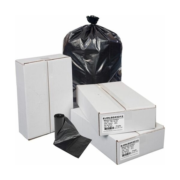 Genuine Joe Everyday Genuine Joe Can Liners, 12-16 Gal, 1 mil, 24inx32in, Black, 500PK EJOLD243212 - main